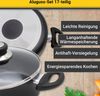 Topfset 17-tlg mit langlebige Antihaft-Versiegelung aus Aluguß in schwarz / Töpfe / Topf-Set / Kochtopfset / Kochtöpfe Bild 2