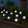 3x LED Solarleuchte Stein grau, Außendeko Bild 2