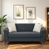 2-Sitzer-Sofa aus Holz 172x73,5x81,5 cm mit Metallfüßen, dunkelgrau Bild 2