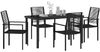 vidaXL Garten Essgruppe 5 pcs Schwarz Pulverbeschichteter Stahl 3379165 Bild 3