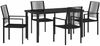 vidaXL Garten Essgruppe 5 pcs Schwarz Pulverbeschichteter Stahl 3379165 Bild 2