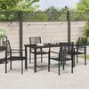 vidaXL Garten Essgruppe 5 pcs Schwarz Pulverbeschichteter Stahl 3379165 Bild 4