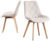 B&D home 4-Fußstuhl TANIA (2er Set, 2 St), Polster, Sitzschale, Holzbeine Bild 2
