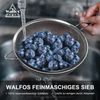 Walfos Feinmaschsiebe Premium Edelstahl stabil Griff 20cm Bild 5