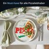 KHG 6er Set Pizzateller, extra groß mit 30cm Durchmesser in Heiss & Lecker Print, perfekt für Gastro und Zuhause, hochwertiges Porzellan, Spühlmaschinengeeignet & perfekt Stapelbar Bild 2