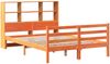 vidaXL Massivholzbett mit Regal ohne Matratze Wachsbraun 120x190 cm 3321911 Bild 3