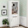 MODFU Vitrine Aktenschrank Standvitrine Aufbewahrungsschrank (Aktenschrank Standvitrine Aufbewahrungsschrank, mit Regalen Vitrinenschrank Küchenschrank Bücherschrank) für Küche Wohnzimmer Büro Esszimmer Bild 4