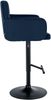 CLP 2er Set Barhocker Los Angeles Samtbezug höhenverstellbar drehbar bis 150 kg,blau schwarz Bild 5