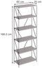 Vicco Bücherregal Ravix, Greige/Schwarz, 60 x 166.5 cm, 1-tlg. Bild 3