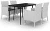 vidaXL 5-tlg. Garten-Essgruppe mit Auflagen Poly Rattan und Glas 3099747 Bild 2