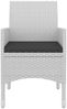 vidaXL 5-tlg. Garten-Essgruppe mit Auflagen Poly Rattan und Glas 3099747 Bild 4