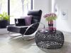 Couchtisch Metall Schwarz 66 x 66 x 30 cm Sofatisch Aluminium Rund, Design Wohnzimmertisch mit Ast-Struktur, Kleiner Kaffeetisch Modern, Beistelltisch Anstelltisch Wohnzimmer Bild 3