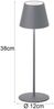 meineWunschleuchte 2er SET Outdoor Akku Tischlampen Grau ohne Kabel mit RGB, 38cm Bild 4