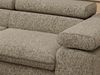 MKS Möbel 'Pablo L-Form' Ecksofa mit Schlaffunktion, verstellbare Kopfstützen, Dunkelbeige, Struktur, ohne Topper, Links Bild 5