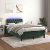 vidaXL Boxspringbett mit Matratze & LED Dunkelgrün 120x190 cm Samt 3270174 Bild 5