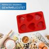 wisefood Backform Silikonform Herzen - rot 27 x 19 x 4 cm - Silikon, (1-tlg) Bild 4