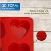 wisefood Backform Silikonform Herzen - rot 27 x 19 x 4 cm - Silikon, (1-tlg) Bild 3