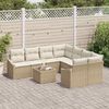 vidaXL Sofa Set mit Kissen 9 pcs Beige und Creme Poly-Rattan 3346661 Bild 3