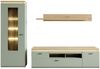 Wohnwand >MONIZ< (3-teilig) mit LED, Salbei grün/Eiche Evoke Dekor - 280x198x44 (BxHxT) Bild 2