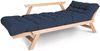 Marior HOME 'ALLEGRO' Klappsofa, Buchenholz, Unbehandelt, Blau Bild 2