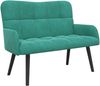 vidaXL Zweisitzer Sofa Türkis 115 x 61 x 87 cm Samt 42028949 Bild 2