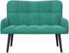 vidaXL Zweisitzer Sofa Türkis 115 x 61 x 87 cm Samt 42028949 Bild 4