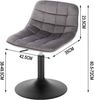 Woltu Drehhocker (1 St), Schminkhocker 360° Schwenken Samt Sitz 38-49.5cm Hoch dunkelgrau Bild 2