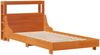 vidaXL Massivholzbett ohne Matratze Wachsbraun 75x190 cm Kiefernholz 3306446 Bild 3