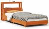 vidaXL Massivholzbett ohne Matratze Wachsbraun 75x190 cm Kiefernholz 3306446 Bild 2