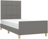 vidaXL Polsterbett mit Kopfteil Stoff Dunkelgrau 80x200 cm Bild 3