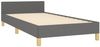 vidaXL Polsterbett mit Kopfteil Stoff Dunkelgrau 80x200 cm Bild 5