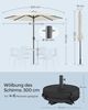 SONGMICS Terrassenschirm 300 cm, UV-Schutz UPF 50+, Sonnenschirm klappbar mit Kurbel, für Balkon, Pool, mit Ständer, beige Bild 5