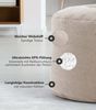 mokebo Pouf Der Ruhepouf (aus Webstoff), Sitzhocker, Bodenkissen, Fußhocker, Hocker, Sitzkissen in Beige Bild 3