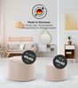 mokebo Pouf Der Ruhepouf (aus Webstoff), Sitzhocker, Bodenkissen, Fußhocker, Hocker, Sitzkissen in Beige Bild 2