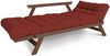 Marior HOME 'ALLEGRO' Klappsofa, Buchenholz, Walnussfarbe, Rot Bild 2