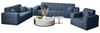 Sofaset Designersofa NANCY 3-2-1 in Stoff Neve Blau Bild 4
