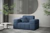 Sofaset Designersofa NANCY 3-2-1 in Stoff Neve Blau Bild 2
