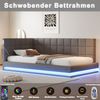 Merax Daybett Einzelbett Polsterbett 90x200cm mit USB & LED, Tagesbett Schlafsofa mit Lattenrost, Jugendbett Gästebett Funktionsbett, Samt, Grau Bild 3
