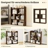 Bücherregal mit 7 Würfeln Standregal Würfelregal Aufbewahrungsregal 80 x 20 x 90 cm Kaffee Bild 3