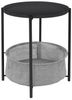 ML-DESIGN Beistelltisch Couchtisch aus Metall mit Stoffkorb als Stauraum & abnehmbarer Tablett, Sofatisch Wohnzimmertisch Nachttisch Tisch Couchtisch Anthrazit Bild 4