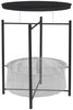ML-DESIGN Beistelltisch Couchtisch aus Metall mit Stoffkorb als Stauraum & abnehmbarer Tablett, Sofatisch Wohnzimmertisch Nachttisch Tisch Couchtisch Anthrazit Bild 3
