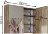 Roomart ATRIA-100 Badmöbel - nur Spiegelschrank - H 115 x B 30 x T 35 cm • Eiche Bild 5