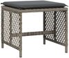 vidaXL 9-tlg. Garten-Essgruppe mit Kissen Grau Poly Rattan 3210776 Bild 5