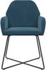 vidaXL Esszimmerstühle 2 pcs Samt (V) Blau 55 x 50 x 84 cm 42034373 Bild 3