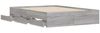 vidaXL Bettgestell mit Schubladen Grau Sonoma 120x190 cm Holzwerkstoff 3207320 Bild 5
