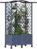 vidaXL Hochbeet mit Rankgitter und Dach Grau 122 x 40 x 144 cm PP 3423023 Bild 3