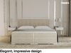 MEBLINI Boxspringbett CHANDON 180x200 cm mit Bettkasten - H3B/Creme Samt Polsterbett - Doppelbett mit Topper & Bonellfederkern-Matratze Bild 3