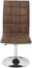 2er-Set Esszimmerstuhl HWC-C41, Stuhl Küchenstuhl, höhenverstellbar drehbar, Stoff/Textil ~ vintage braun Bild 4
