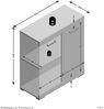 FMD Möbel - BRISTOL 1 - Kommode m. 2 Türen - melaminharzbeschichtete Spanplatte - Matera / Artisan Oak - 80 x 89,9 x 34,9cm Bild 3