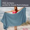 Lashuma Saunatuch Linz, Frottee (1-St), Blaues Handtuch groß für Männer 70x200 cm Bild 3